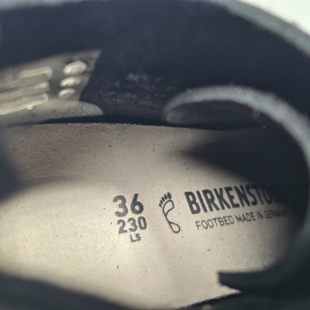 Birkenstock Dundee Plus Black Suede Shoes Women's Size EU 38 Narrow US 7-7.5